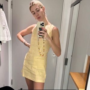 Reformation Citron Linen Dress